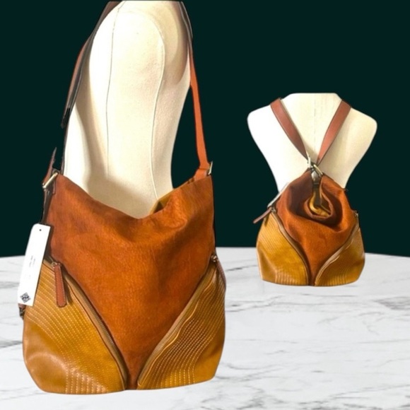 NWT 2 BAGS by SONDRA ROBERTS Convertible Hobo Backpack & Removable Clutch Insert - Picture 12 of 12